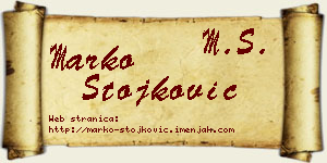 Marko Stojković vizit kartica